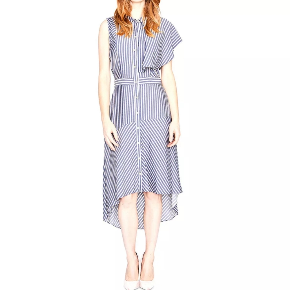 RACHEL ROY striped high/low shirt dress